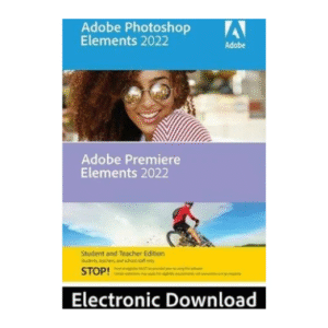 Adobe Photoshop & Premiere Elements 2022 Mac/Windows, DVD, Video Editing, Full Version, Retail Box, OS X, Users Single User